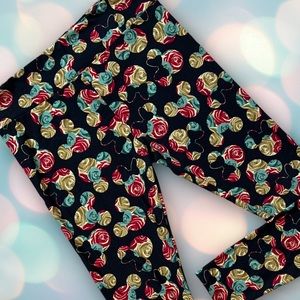 Disney Black Floral Leggings